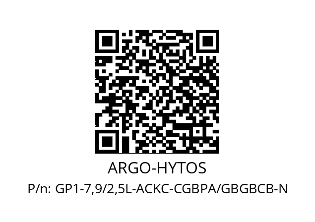   ARGO-HYTOS GP1-7,9/2,5L-ACKC-CGBPA/GBGBCB-N