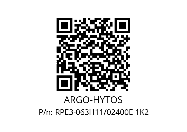   ARGO-HYTOS RPE3-063H11/02400E 1K2