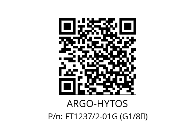   ARGO-HYTOS FT1237/2-01G (G1/8ʺ)