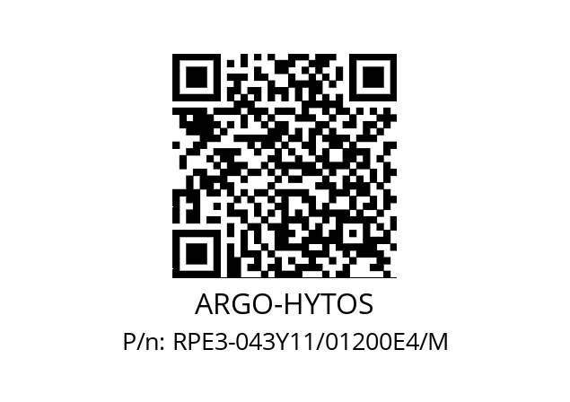   ARGO-HYTOS RPE3-043Y11/01200E4/M