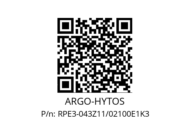   ARGO-HYTOS RPE3-043Z11/02100E1K3