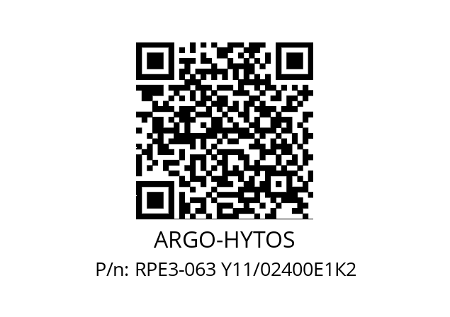   ARGO-HYTOS RPE3-063 Y11/02400Е1К2