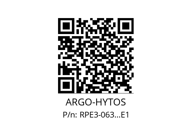   ARGO-HYTOS RPE3-063...E1