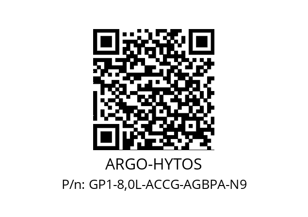   ARGO-HYTOS GP1-8,0L-ACCG-AGBPA-N9