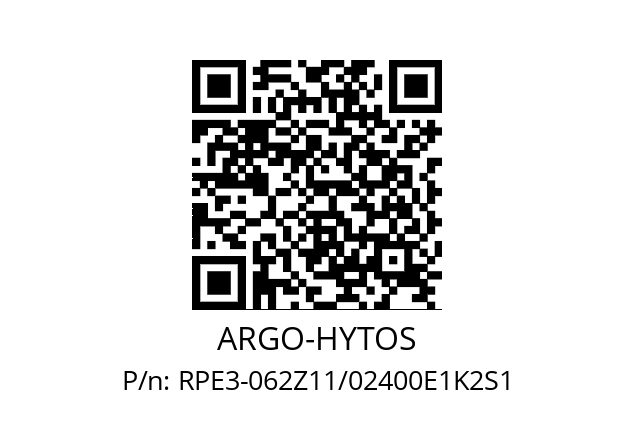   ARGO-HYTOS RPE3-062Z11/02400E1K2S1