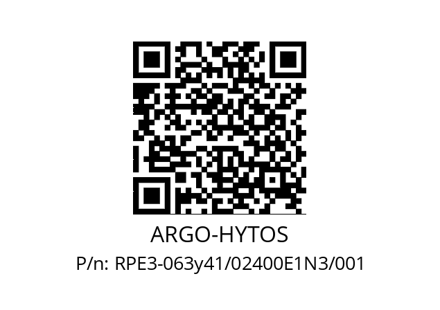   ARGO-HYTOS RPE3-063y41/02400E1N3/001