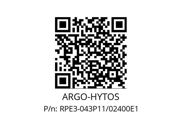   ARGO-HYTOS RPE3-043P11/02400E1