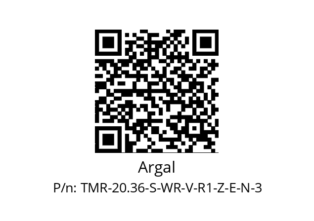   Argal TMR-20.36-S-WR-V-R1-Z-E-N-3