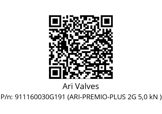   Ari Valves 911160030G191 (ARI-PREMIO-PLUS 2G 5,0 kN )