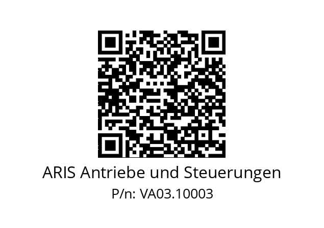   ARIS Antriebe und Steuerungen VA03.10003