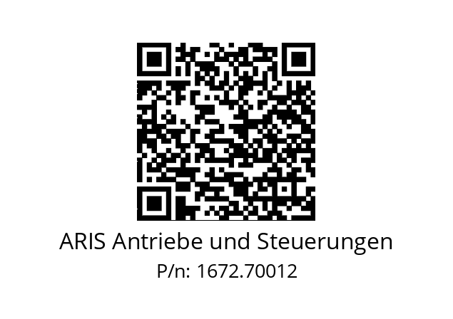   ARIS Antriebe und Steuerungen 1672.70012