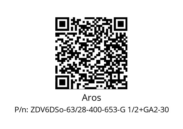   Aros ZDV6DSo-63/28-400-653-G 1/2+GA2-30