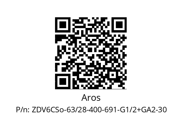   Aros ZDV6CSo-63/28-400-691-G1/2+GA2-30