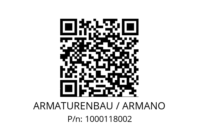   ARMATURENBAU / ARMANO 1000118002