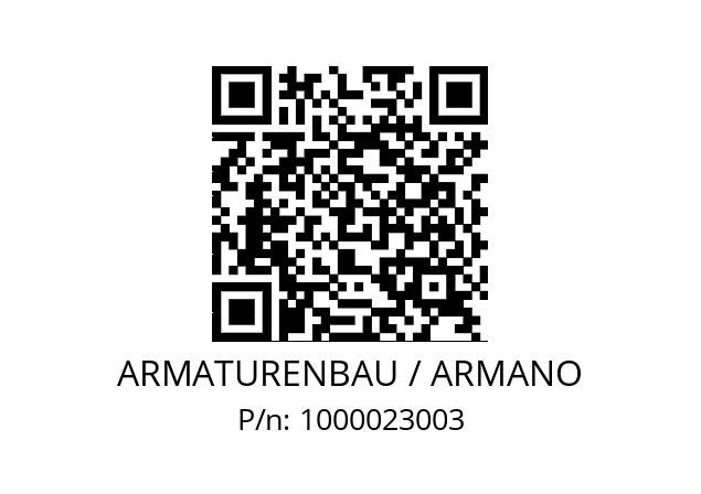   ARMATURENBAU / ARMANO 1000023003