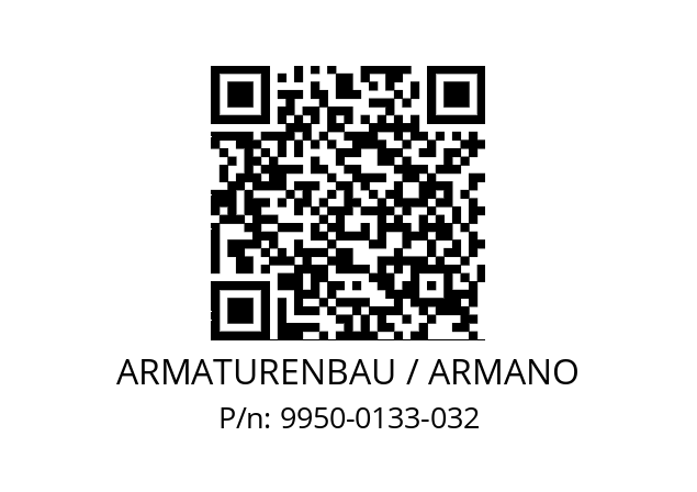   ARMATURENBAU / ARMANO 9950-0133-032