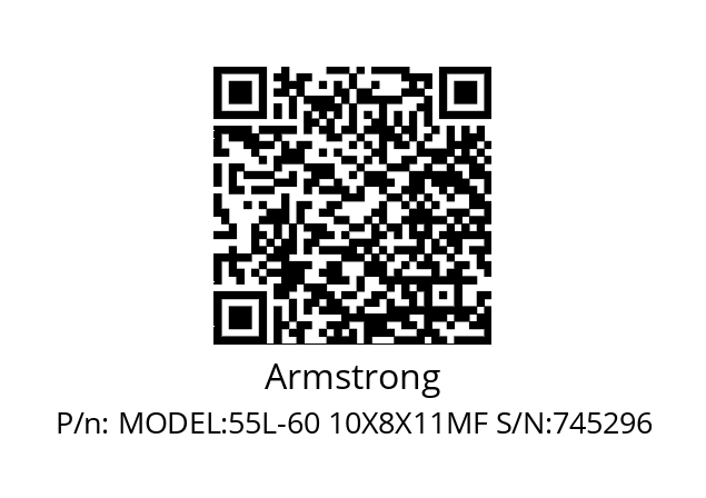   Armstrong MODEL:55L-60 10X8X11MF S/N:745296