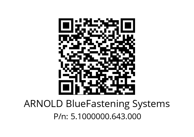   ARNOLD BlueFastening Systems 5.1000000.643.000