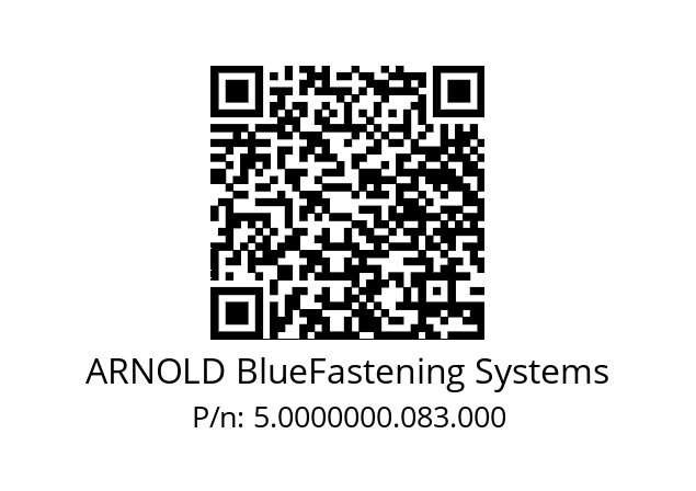   ARNOLD BlueFastening Systems 5.0000000.083.000