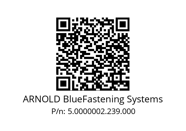   ARNOLD BlueFastening Systems 5.0000002.239.000