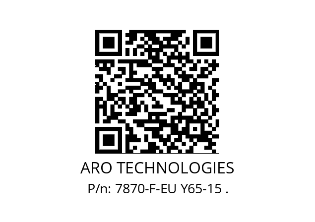   ARO TECHNOLOGIES 7870-F-EU Y65-15 .