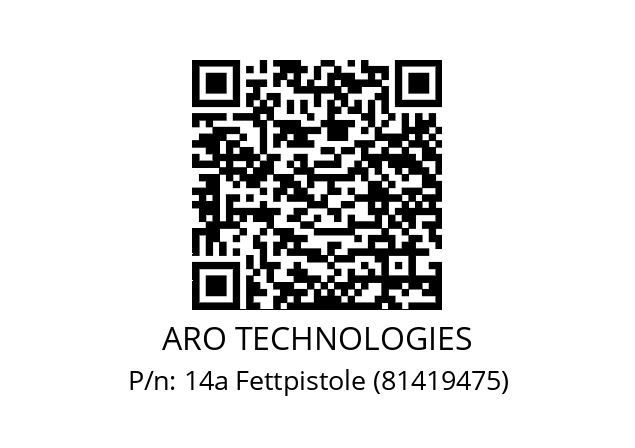   ARO TECHNOLOGIES 14a Fettpistole (81419475)