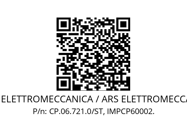   A.R.S. ELETTROMECCANICA / ARS ELETTROMECCANICA CP.06.721.0/ST, IMPCP60002.