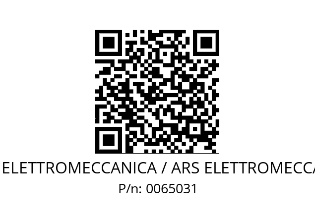   A.R.S. ELETTROMECCANICA / ARS ELETTROMECCANICA 0065031