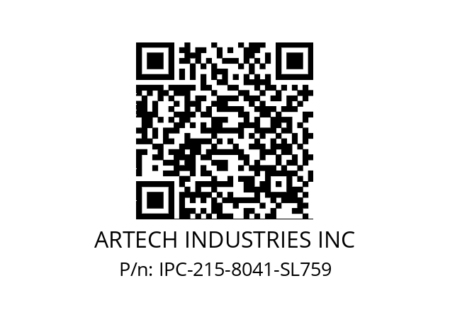   ARTECH INDUSTRIES INC IPC-215-8041-SL759