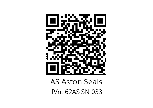   AS Aston Seals 62AS SN 033