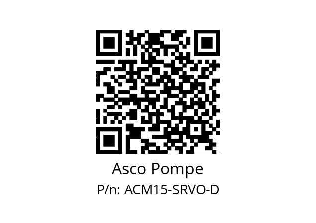   Asco Pompe ACM15-SRVO-D