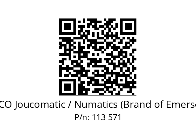   ASCO Joucomatic / Numatics (Brand of Emerson) 113-571