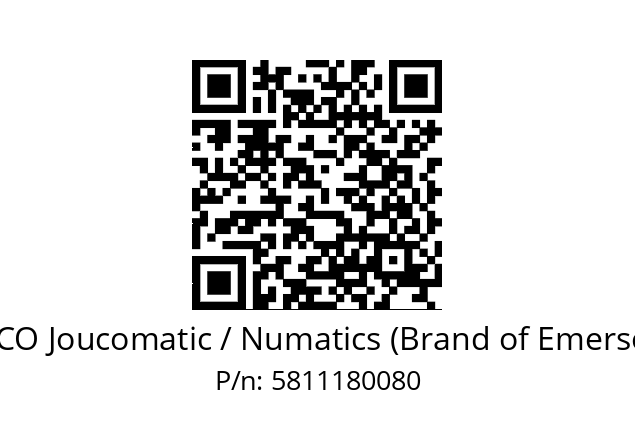   ASCO Joucomatic / Numatics (Brand of Emerson) 5811180080