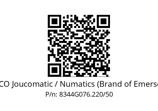   ASCO Joucomatic / Numatics (Brand of Emerson) 8344G076.220/50