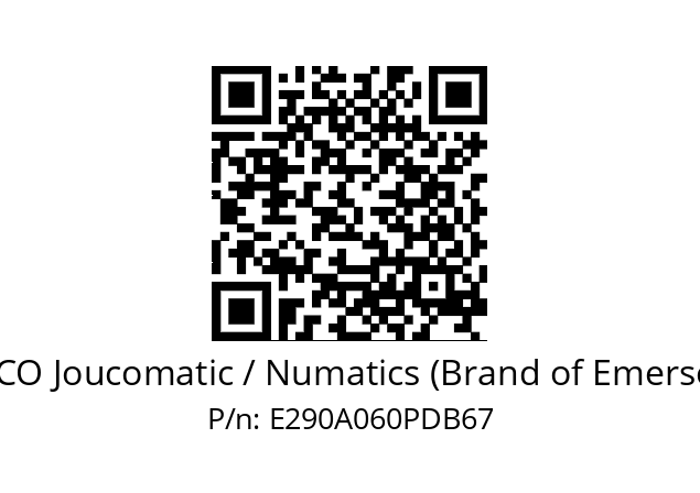   ASCO Joucomatic / Numatics (Brand of Emerson) E290A060PDB67