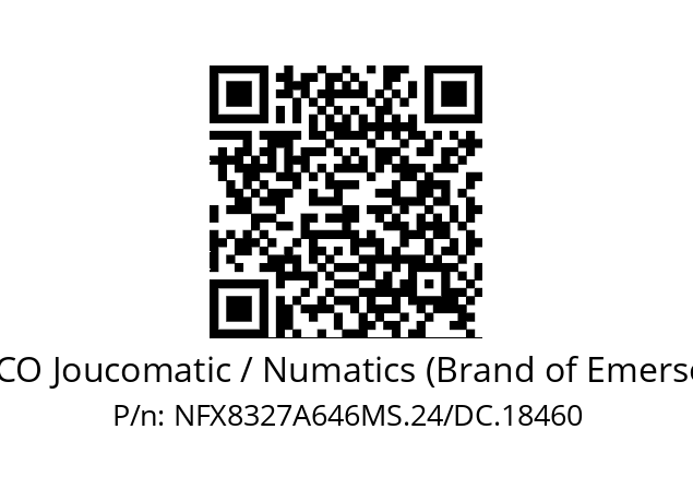   ASCO Joucomatic / Numatics (Brand of Emerson) NFX8327A646MS.24/DC.18460