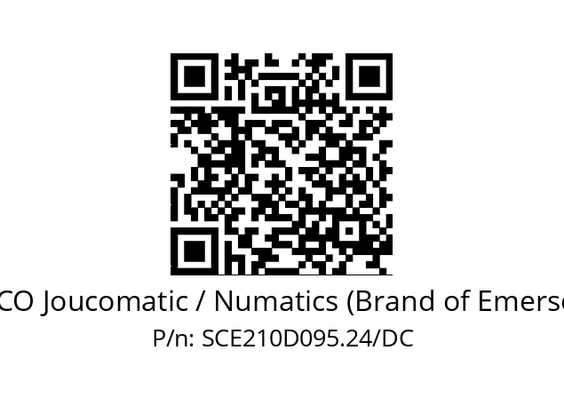   ASCO Joucomatic / Numatics (Brand of Emerson) SCE210D095.24/DC