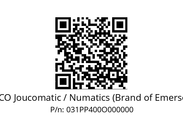   ASCO Joucomatic / Numatics (Brand of Emerson) 031PP400O000000