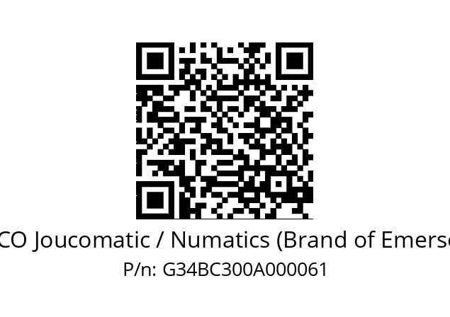   ASCO Joucomatic / Numatics (Brand of Emerson) G34BC300A000061