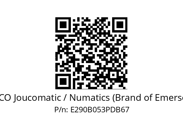   ASCO Joucomatic / Numatics (Brand of Emerson) E290B053PDB67