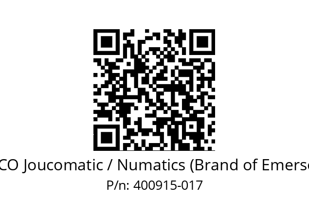   ASCO Joucomatic / Numatics (Brand of Emerson) 400915-017