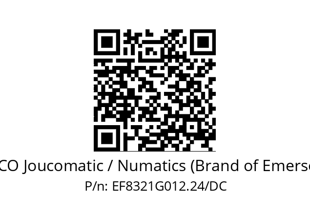   ASCO Joucomatic / Numatics (Brand of Emerson) EF8321G012.24/DC