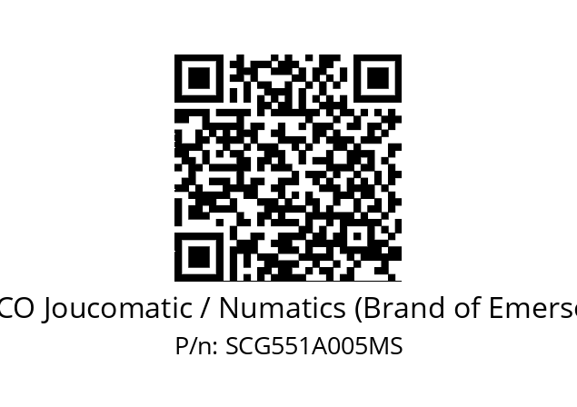   ASCO Joucomatic / Numatics (Brand of Emerson) SCG551A005MS