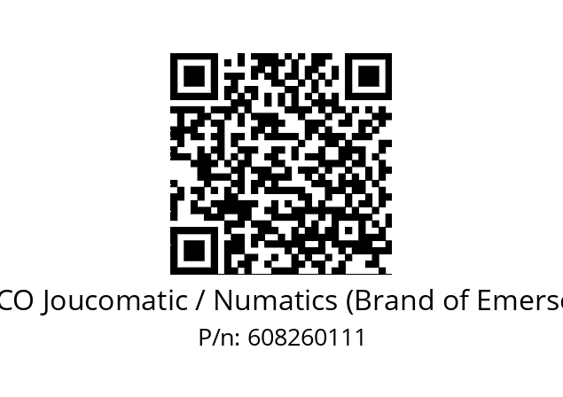   ASCO Joucomatic / Numatics (Brand of Emerson) 608260111