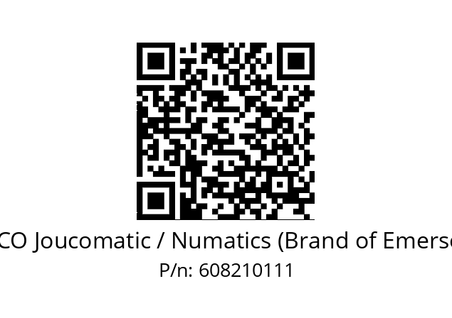   ASCO Joucomatic / Numatics (Brand of Emerson) 608210111