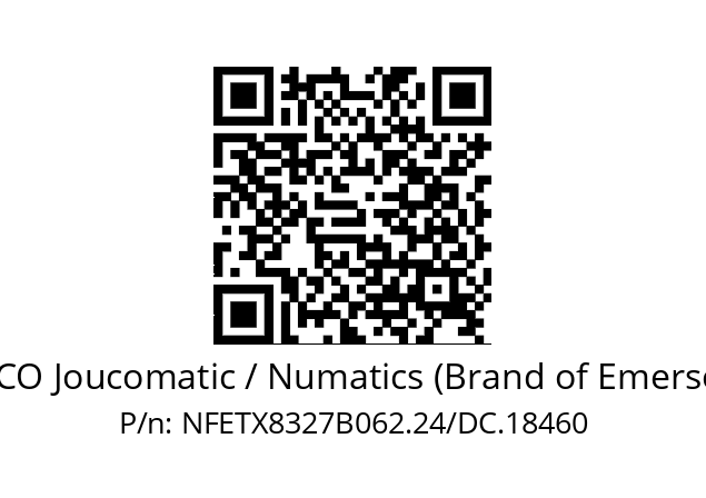   ASCO Joucomatic / Numatics (Brand of Emerson) NFETX8327B062.24/DC.18460