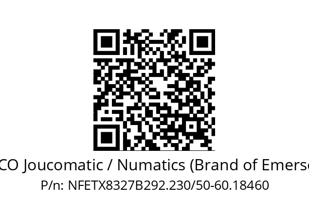   ASCO Joucomatic / Numatics (Brand of Emerson) NFETX8327B292.230/50-60.18460