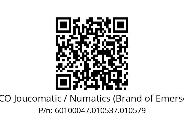   ASCO Joucomatic / Numatics (Brand of Emerson) 60100047.010537.010579