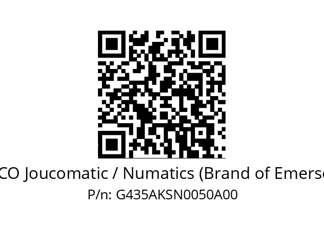   ASCO Joucomatic / Numatics (Brand of Emerson) G435AKSN0050A00