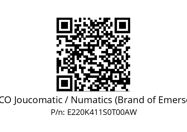   ASCO Joucomatic / Numatics (Brand of Emerson) E220K411S0T00AW